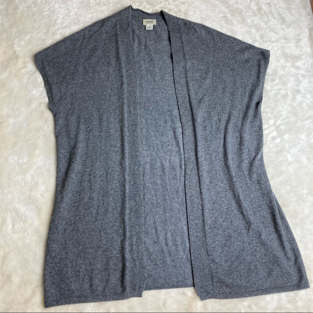 Neiman Marcus 100% Cashmere Open Cardigan Flawed